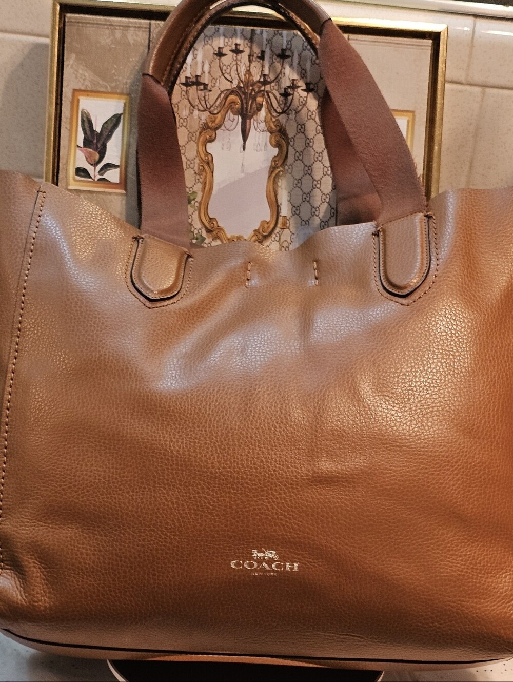 Coach  Derby Brown Leather Women's  Tote Bag